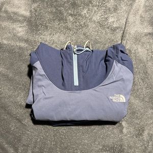 Blue The North Face lightweight hoodie with big front pocket